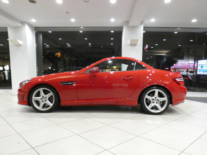 メルセデスベンツ SLKクラス SLK200 ﾄﾚﾝﾄﾞ+ ﾚｰﾀﾞｰｾｰﾌﾃｨPKG　最終ﾓﾃﾞﾙ 黒革 ﾋｰﾀｰ&ｴｱｽｶｰﾌ ﾅﾋﾞTV BTｵｰﾃﾞｨｵ ｷｾﾉﾝ ｲﾝﾃﾘｼﾞｪﾝﾄﾗｲﾄ AMGｽﾀｲﾘﾝｸﾞ&18AW FOXﾏﾌﾗｰ　2年保証