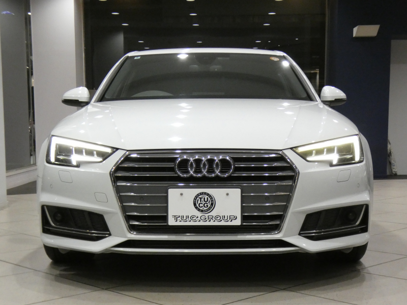 アウディ A4 A4 2.0TFSI ｽﾎﾟｰﾂ SﾗｲﾝPKG　ADVｷｰ 追ACC ﾚｰﾝｱｼｽﾄ Audiﾌﾟﾚｾﾝｽ 黒半革 ﾋｰﾀｰ MMIﾅﾋﾞ ﾊﾞｰﾁｬﾙCP Bｶﾒﾗ PDC ﾏﾄﾘｸｽLEDﾗｲﾄ Sﾗｲﾝｴｸｽﾃﾘｱ＆18AW　2年保証