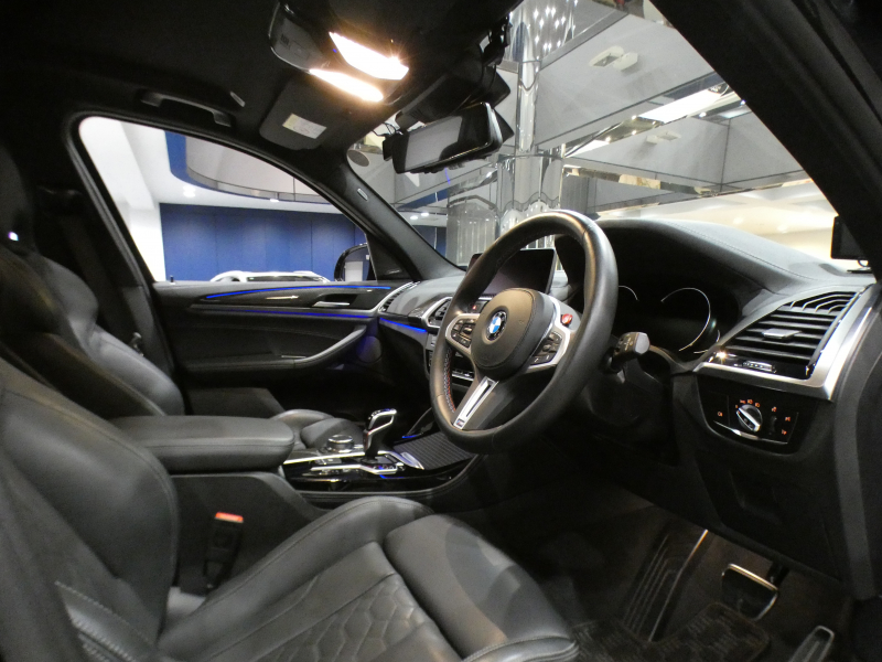 BMW Mシリーズ X3 Mｺﾝﾍﾟﾃｨｼｮﾝ　ｺﾝﾌｫA Dｱｼｽﾄ+ 追ACC ﾚｰﾝCHW 衝突軽減 黒革 ﾋｰﾀｰ&ﾍﾞﾝﾁﾚｰﾀｰ iﾄﾞﾗｲﾌﾞﾅﾋﾞﾗｲﾌﾞCP harman/K ｼﾞｪｽﾁｬｰC ﾍｯﾄﾞｱｯﾌﾟDSP LEDﾗｲﾄ 専用ｴｸｽﾃﾘｱ&21AW 510ps　2年保証