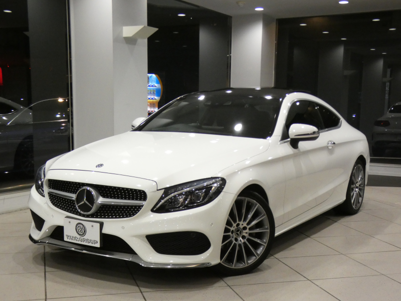 メルセデスベンツ Cクラス C180ｸｰﾍﾟ ｽﾎﾟｰﾂ+ ﾚｰﾀﾞｰｾｰﾌﾃｨPKG　黒革 ﾊﾟﾉﾗﾏSR ﾅﾋﾞTV ﾍｯﾄﾞｱｯﾌﾟDSP Meｺﾈｸﾄ Bｶﾒﾗ PTS LEDﾗｲﾄ ｱﾝﾋﾞｴﾝﾄﾗｲﾄ AMGｽﾀｲﾘﾝｸﾞ&19AW　2年保証