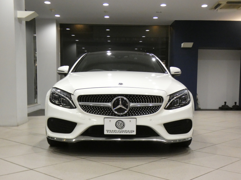 メルセデスベンツ Cクラス C180ｸｰﾍﾟ ｽﾎﾟｰﾂ+ ﾚｰﾀﾞｰｾｰﾌﾃｨPKG　黒革 ﾊﾟﾉﾗﾏSR ﾅﾋﾞTV ﾍｯﾄﾞｱｯﾌﾟDSP Meｺﾈｸﾄ Bｶﾒﾗ PTS LEDﾗｲﾄ ｱﾝﾋﾞｴﾝﾄﾗｲﾄ AMGｽﾀｲﾘﾝｸﾞ&19AW　2年保証