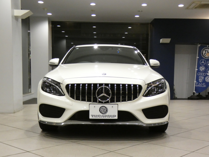 メルセデスベンツ Cクラス C250ｽﾎﾟｰﾂ ﾚｰﾀﾞｰｾｰﾌﾃｨPKG　ｷｰﾚｽｺﾞｰ ☆有償色 黒革 ﾋｰﾀｰ ﾅﾋﾞTV Bｶﾒﾗ PTS LEDﾗｲﾄ ｱﾝﾋﾞｴﾝﾄﾗｲﾄ ﾊﾟﾅﾒﾘｶｰﾅｸﾞﾘﾙ ﾄﾗﾝｸｽﾎﾟｲﾗｰ AMGｽﾀｲﾘﾝｸﾞ&19AW　2年保証