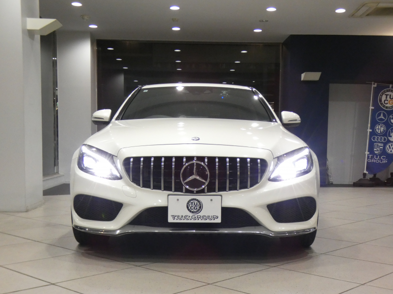 メルセデスベンツ Cクラス C250ｽﾎﾟｰﾂ ﾚｰﾀﾞｰｾｰﾌﾃｨPKG　ｷｰﾚｽｺﾞｰ ☆有償色 黒革 ﾋｰﾀｰ ﾅﾋﾞTV Bｶﾒﾗ PTS LEDﾗｲﾄ ｱﾝﾋﾞｴﾝﾄﾗｲﾄ ﾊﾟﾅﾒﾘｶｰﾅｸﾞﾘﾙ ﾄﾗﾝｸｽﾎﾟｲﾗｰ AMGｽﾀｲﾘﾝｸﾞ&19AW　2年保証