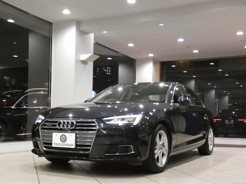 アウディ A4 A4 2.0TFSIｸﾜﾄﾛ ﾗｸﾞｼﾞｭｱﾘｰ&ｱｼｽﾀﾝｽPKG　ADVｷｰ 追ACC ﾚｰﾝ&ｻｲﾄﾞｱｼｽﾄ 黒革 ﾋｰﾀｰ MMIﾅﾋﾞ ﾊﾞｰﾁｬﾙCP 全周囲ｶﾒﾗ PDC ☆ﾏﾄﾘｸｽLED LEDｲﾝﾃﾘｱﾗｲﾄ　2年保証