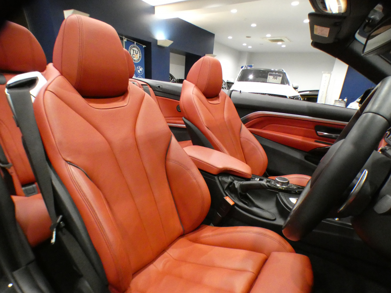 BMW 4シリーズ 440iｶﾌﾞﾘｵﾚ Mｽﾎﾟｰﾂ ﾌｧｽﾄﾄﾗｯｸPKG　後期 ｺﾝﾌｫA 追ACC ﾚｰﾝCHW 赤革 ﾋｰﾀｰ iﾄﾞﾗｲﾌﾞﾅﾋﾞ(NBT-EVO) TV harmank Bｶﾒﾗ PDC LEDﾗｲﾄ Mｽﾎﾟｰﾂｴｱﾛ&19AW　2年保証